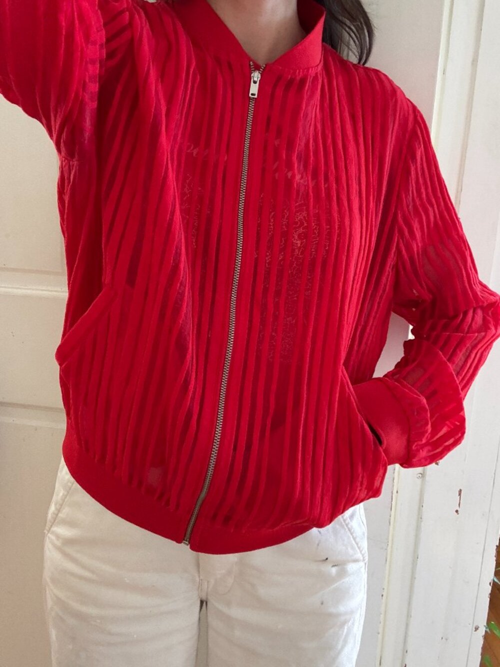 Sheer Striped Jacket